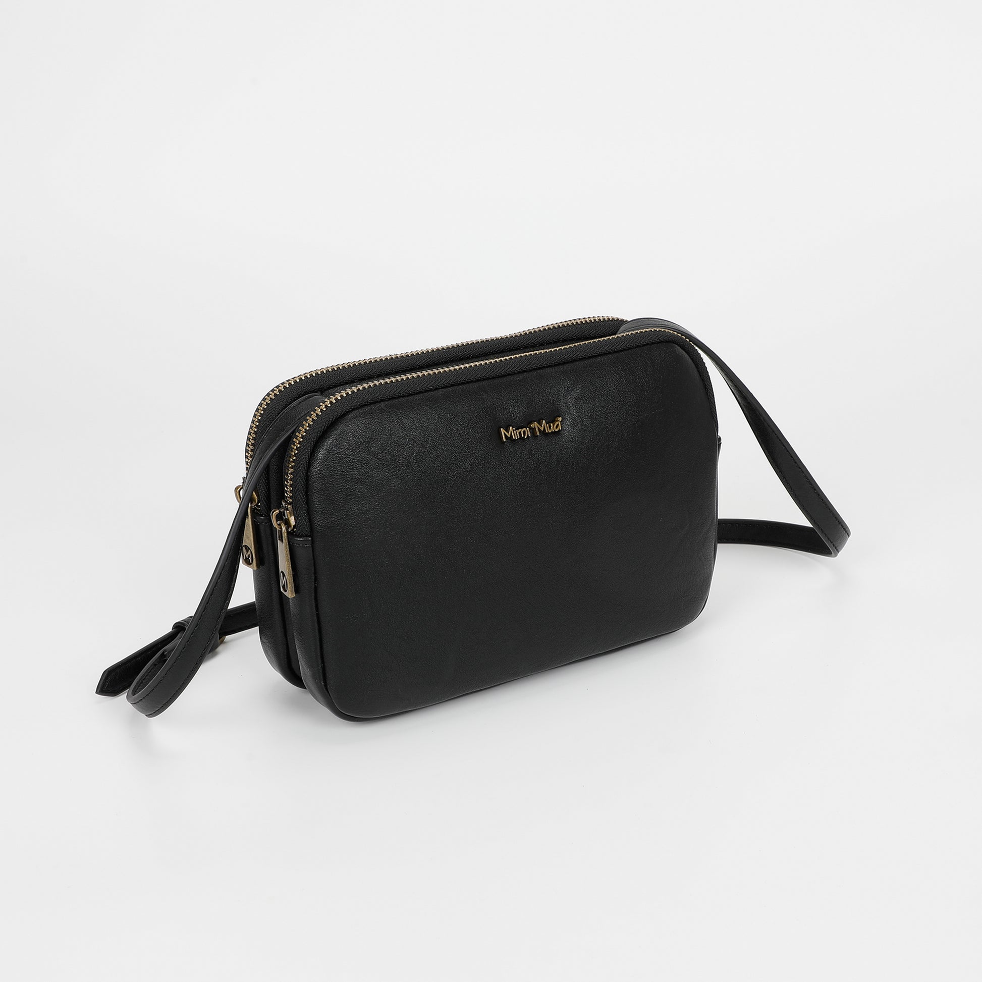 BORSA A TRACOLLA CON ACCESSORI IN OTTONE