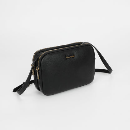 BORSA A TRACOLLA CON ACCESSORI IN OTTONE