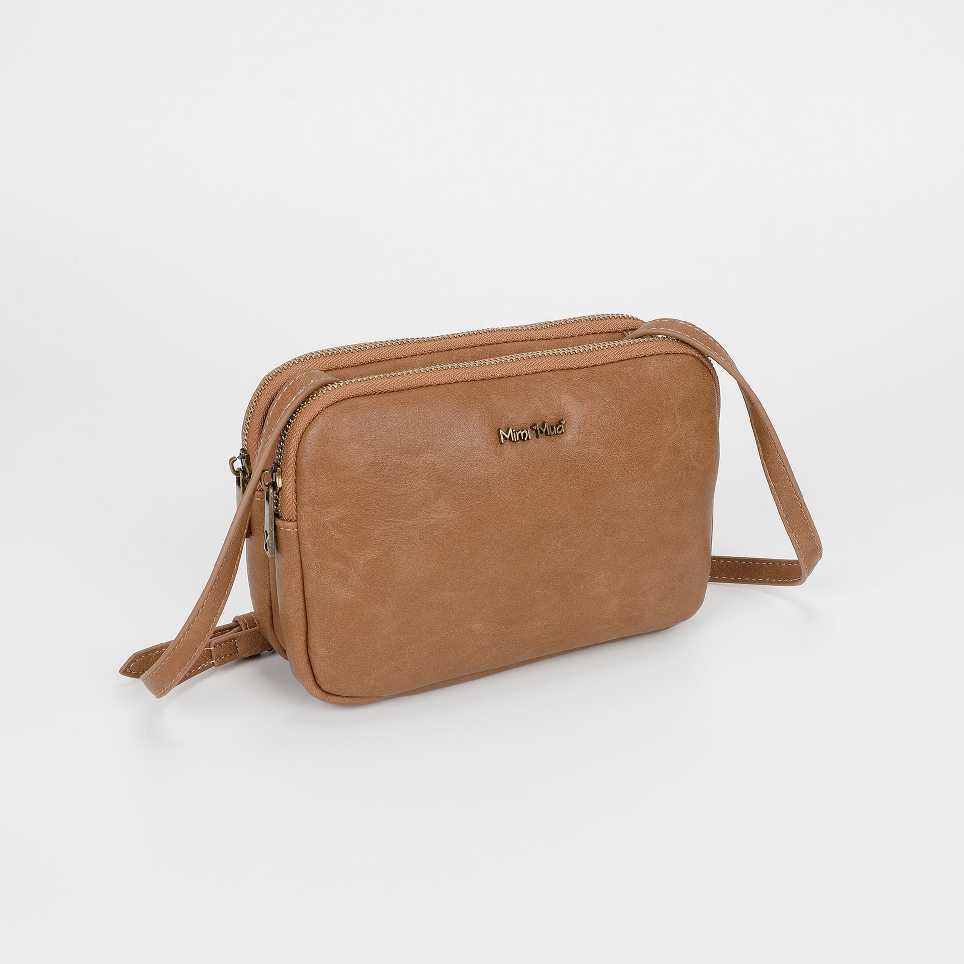 BORSA A TRACOLLA CON ACCESSORI IN OTTONE