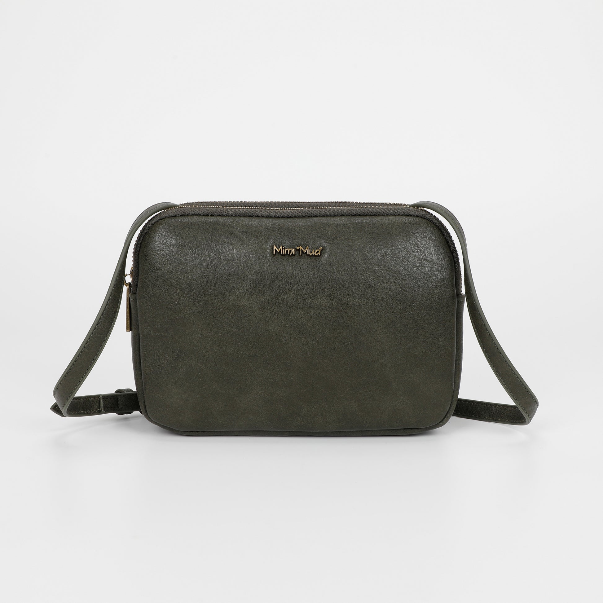 BORSA A TRACOLLA CON ACCESSORI IN OTTONE
