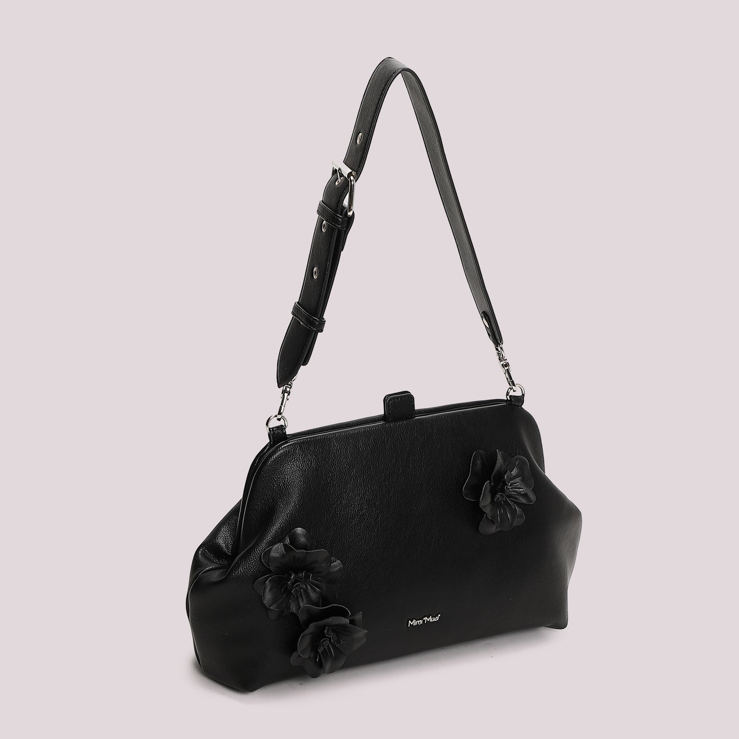 BORSA A BAULETTO CON FIORI