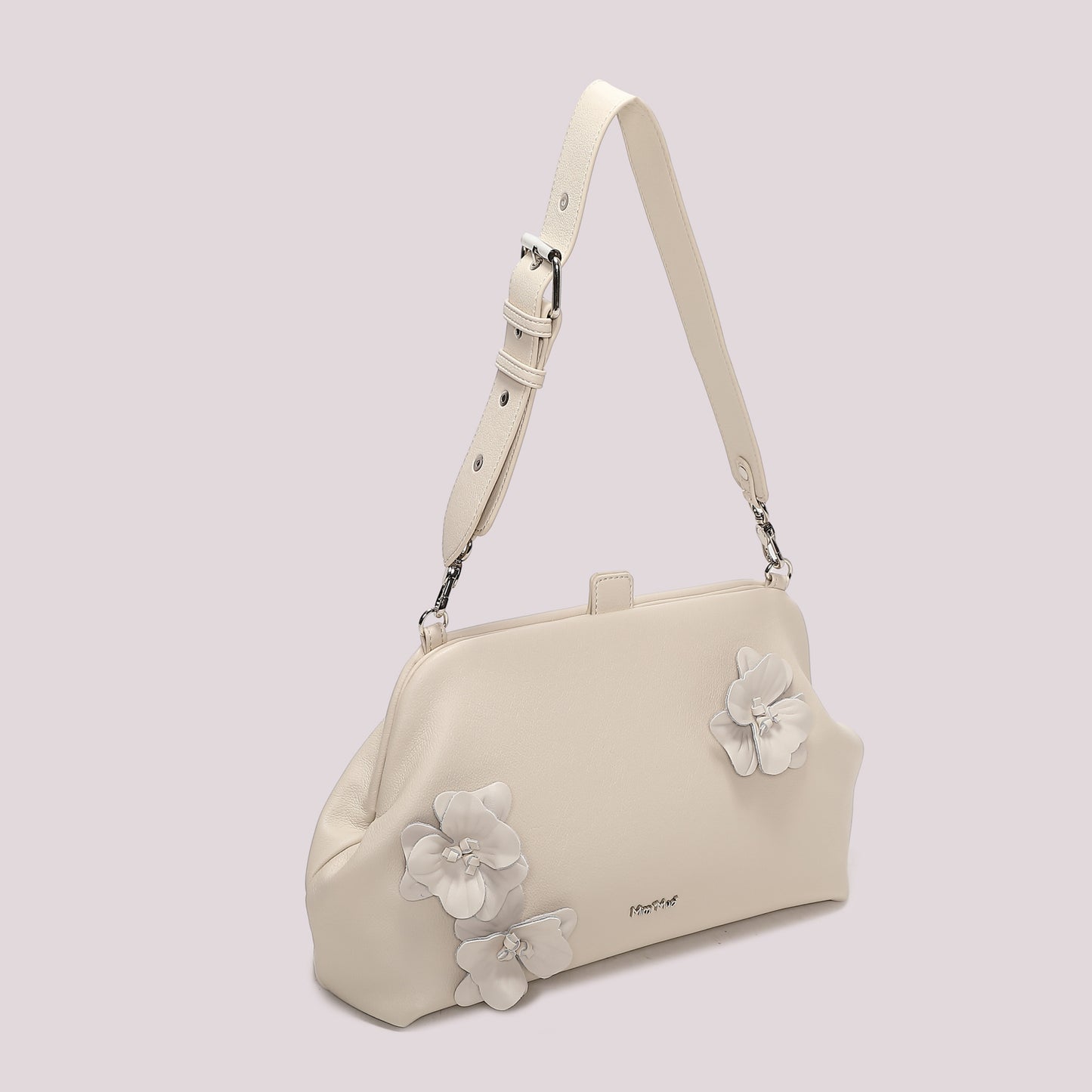 BORSA A BAULETTO CON FIORI