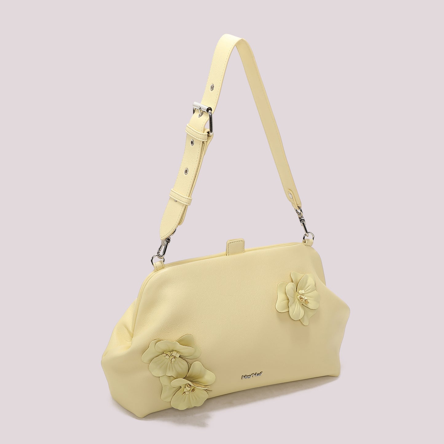 BORSA A BAULETTO CON FIORI