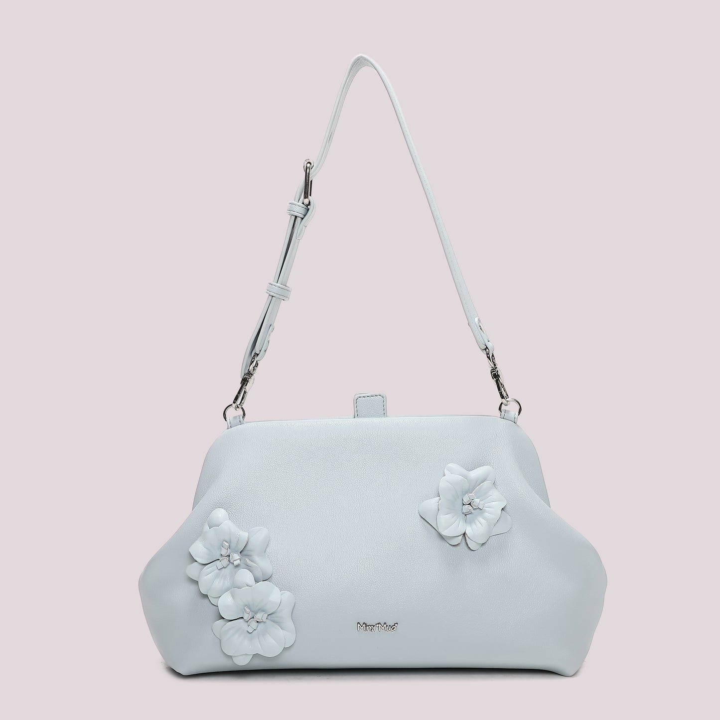 BORSA A BAULETTO CON FIORI