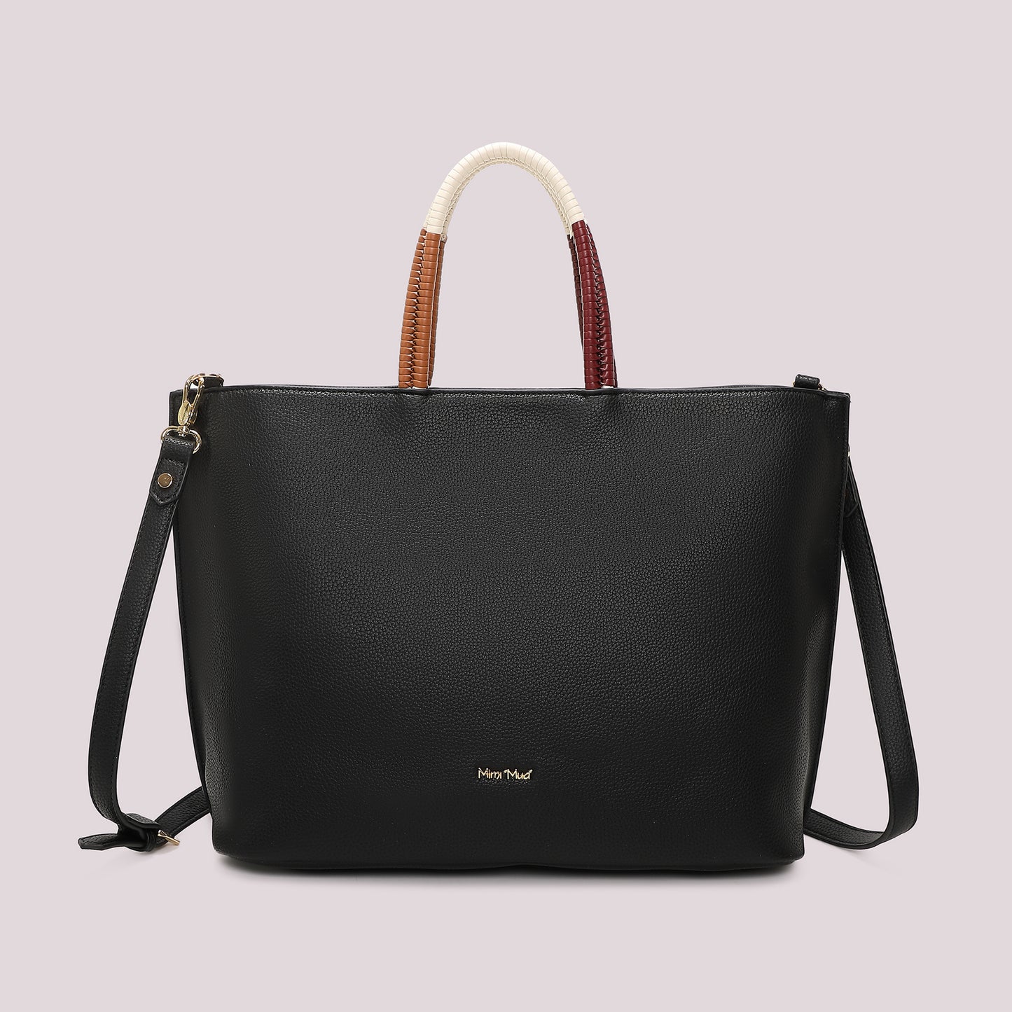 BORSA SHOPPING CON MANICO INTRECCIATO