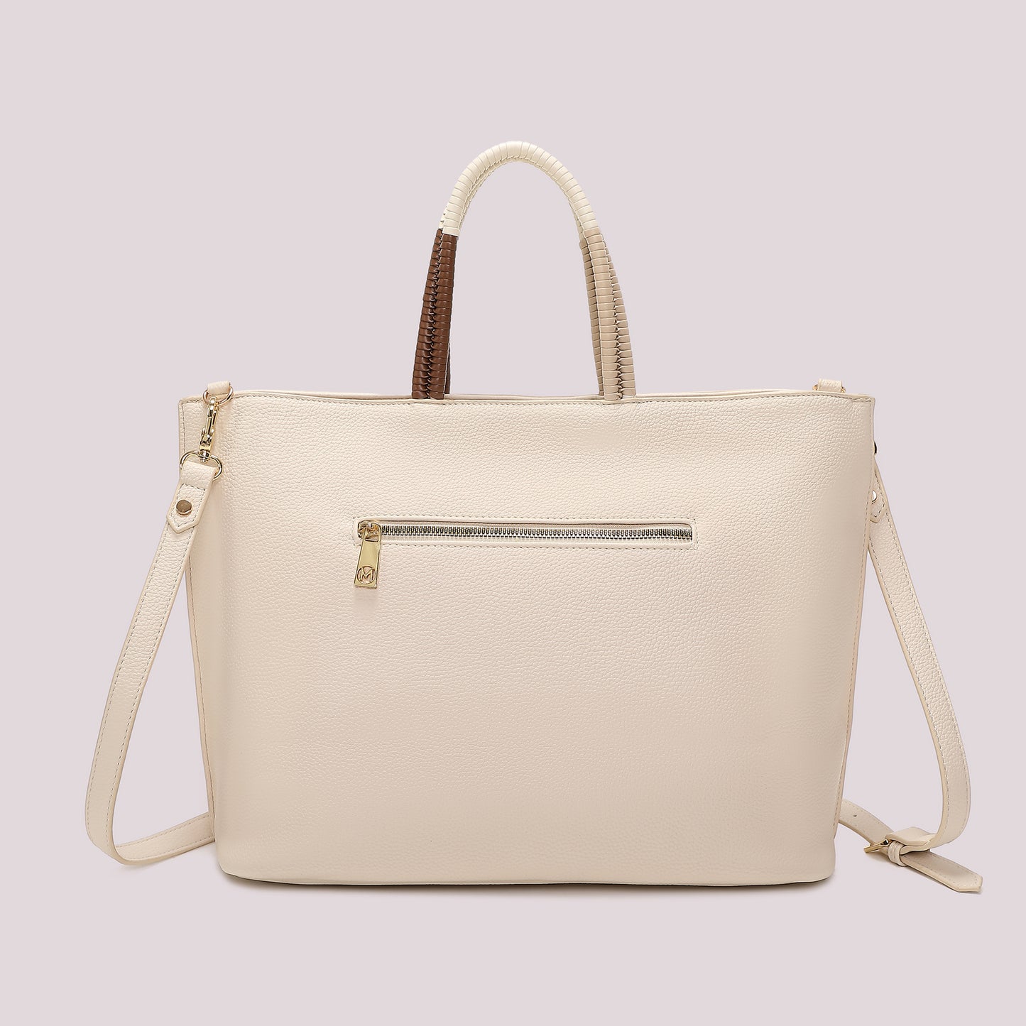 BORSA SHOPPING CON MANICO INTRECCIATO