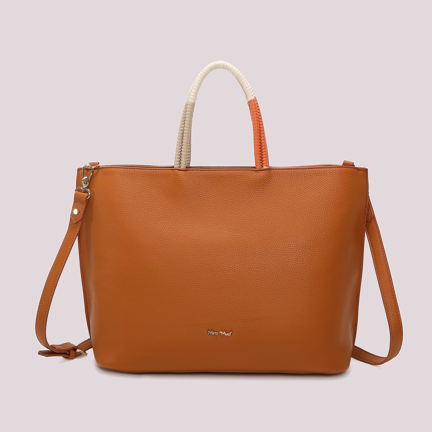 BORSA SHOPPING CON MANICO INTRECCIATO