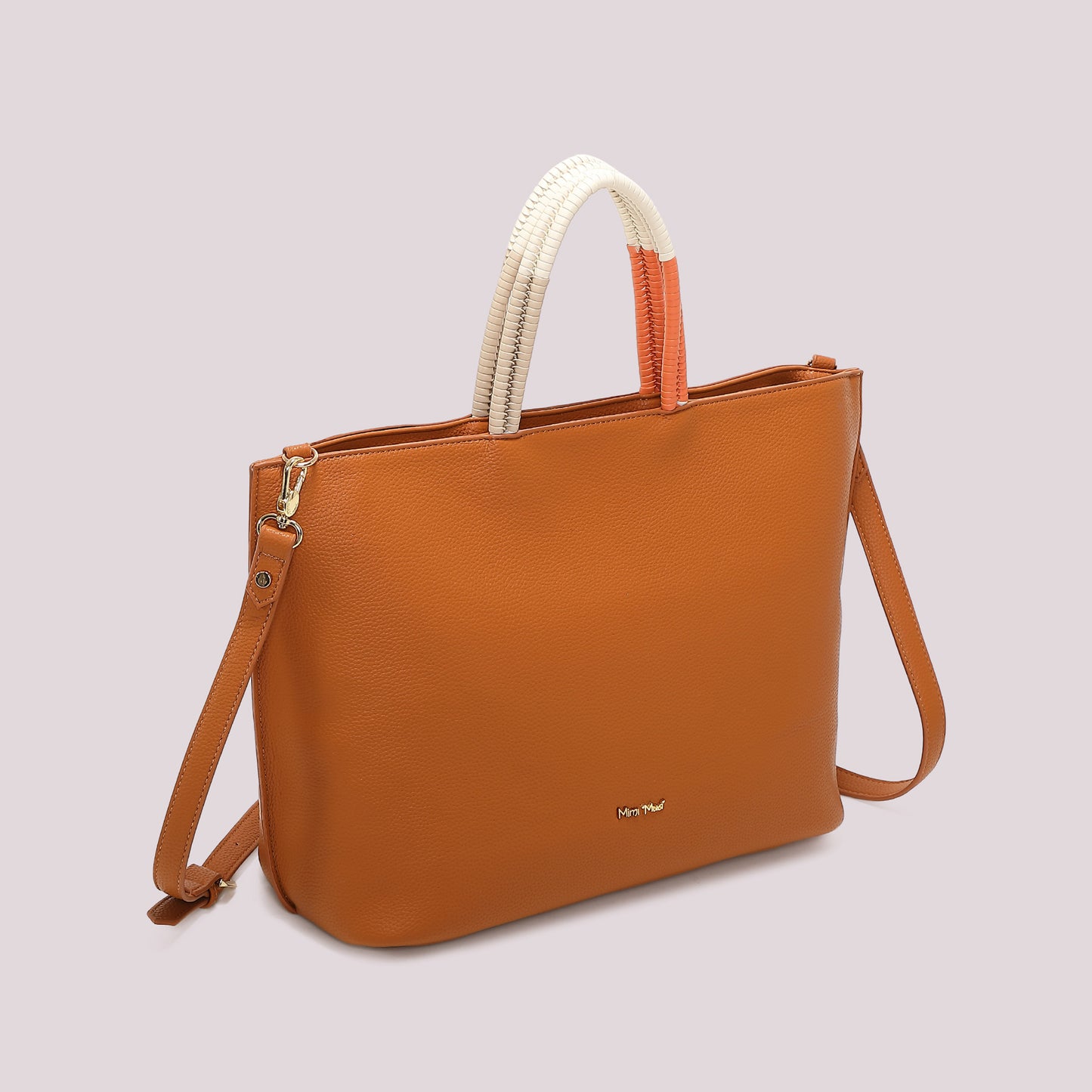 BORSA SHOPPING CON MANICO INTRECCIATO