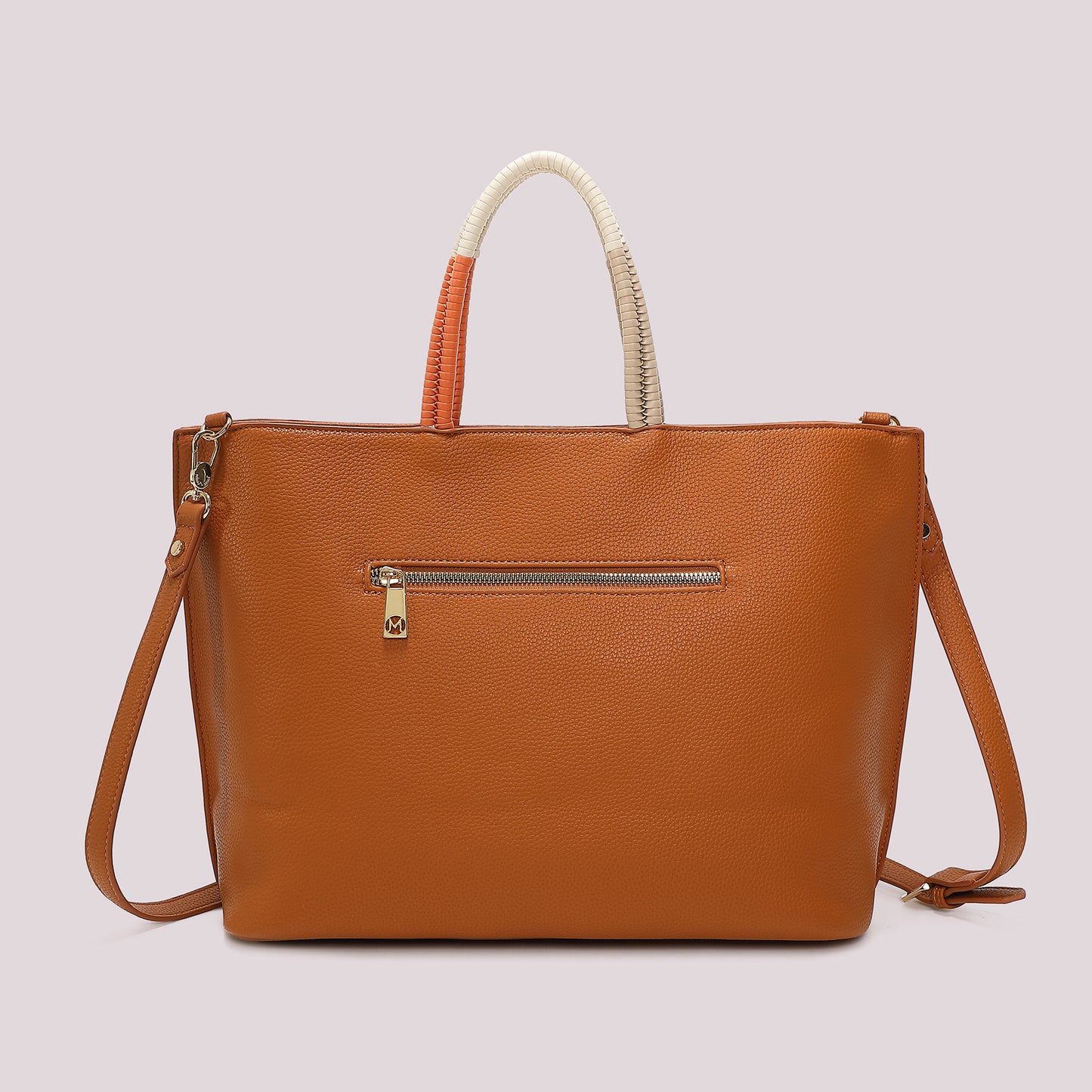 BORSA SHOPPING CON MANICO INTRECCIATO