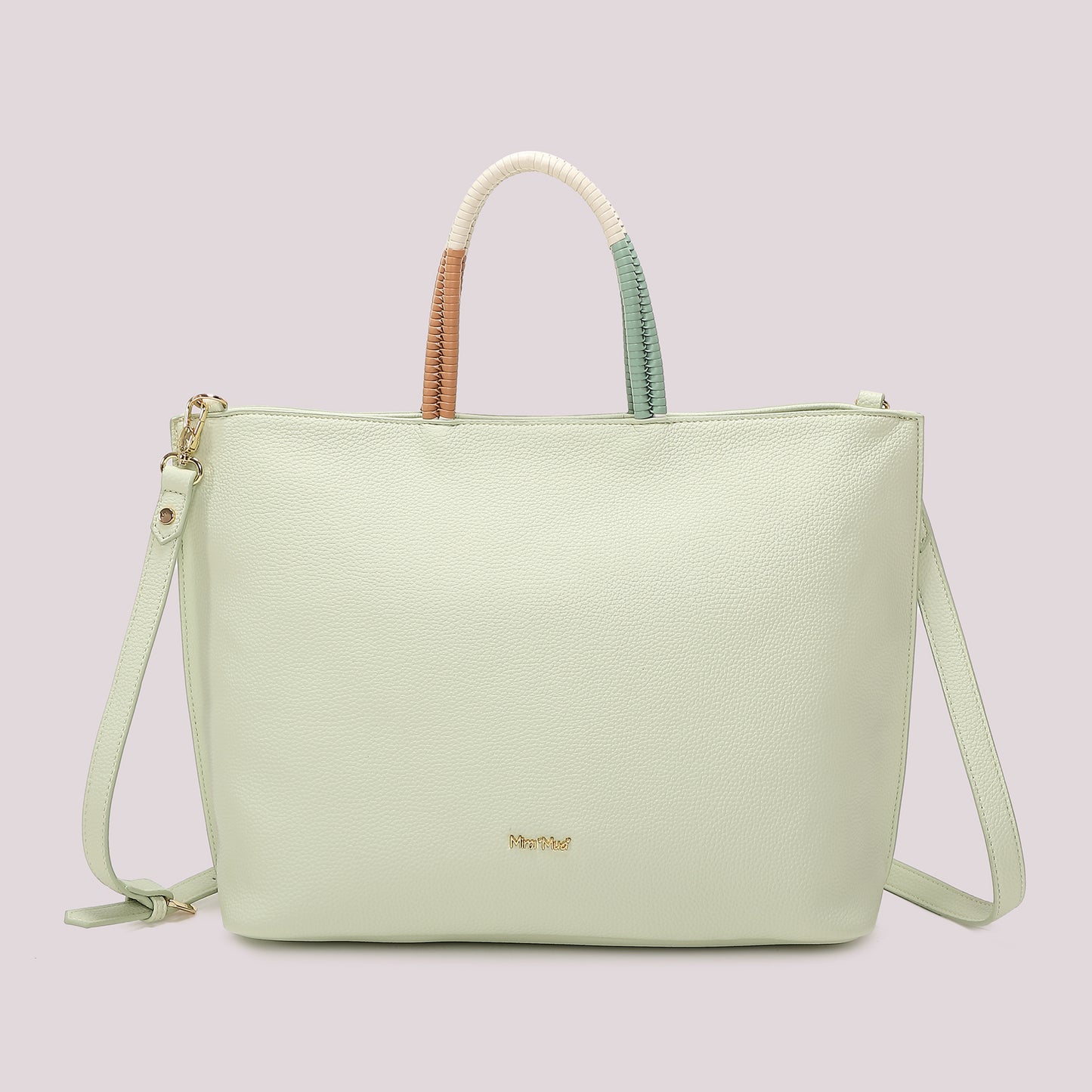 BORSA SHOPPING CON MANICO INTRECCIATO