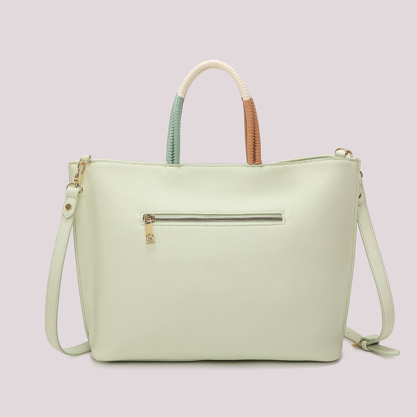 BORSA SHOPPING CON MANICO INTRECCIATO