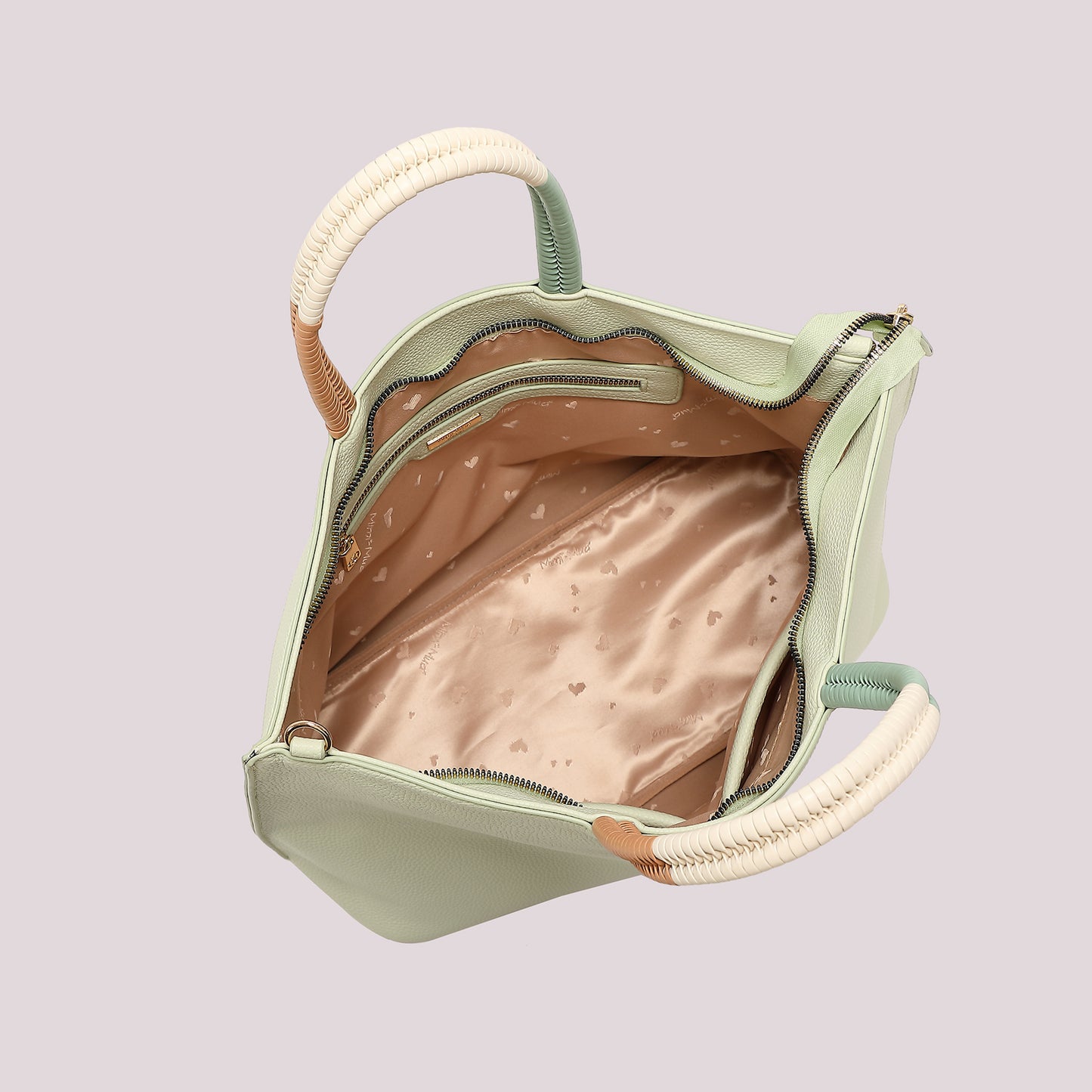 BORSA SHOPPING CON MANICO INTRECCIATO