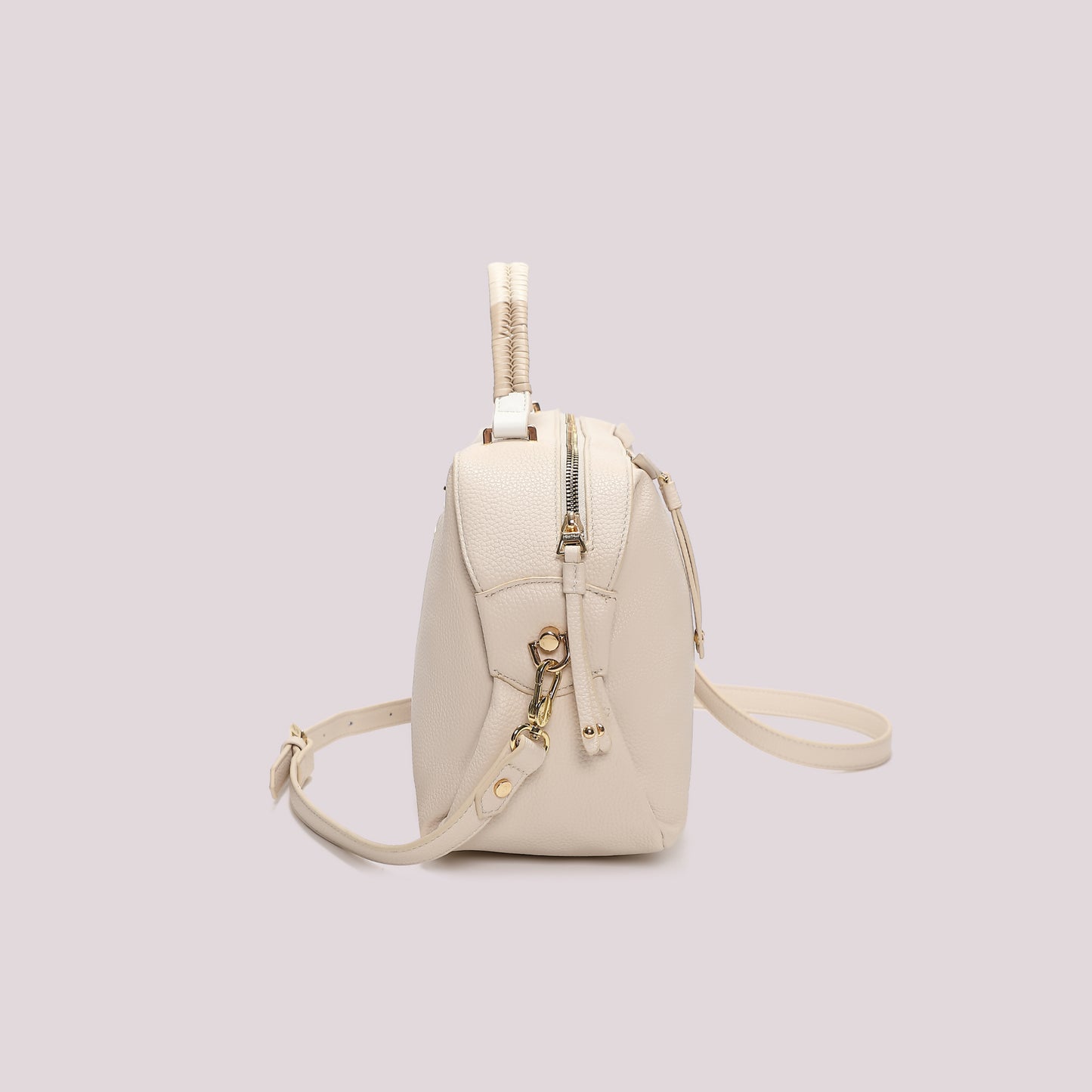 BORSA A BAULETTO CON MANICO INTRECCIATO