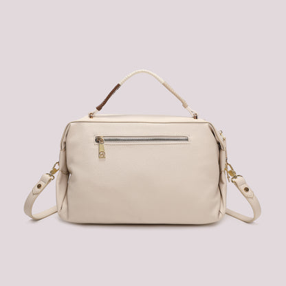 BORSA A BAULETTO CON MANICO INTRECCIATO