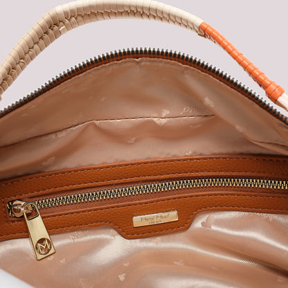 BORSA A BAULETTO CON MANICO INTRECCIATO