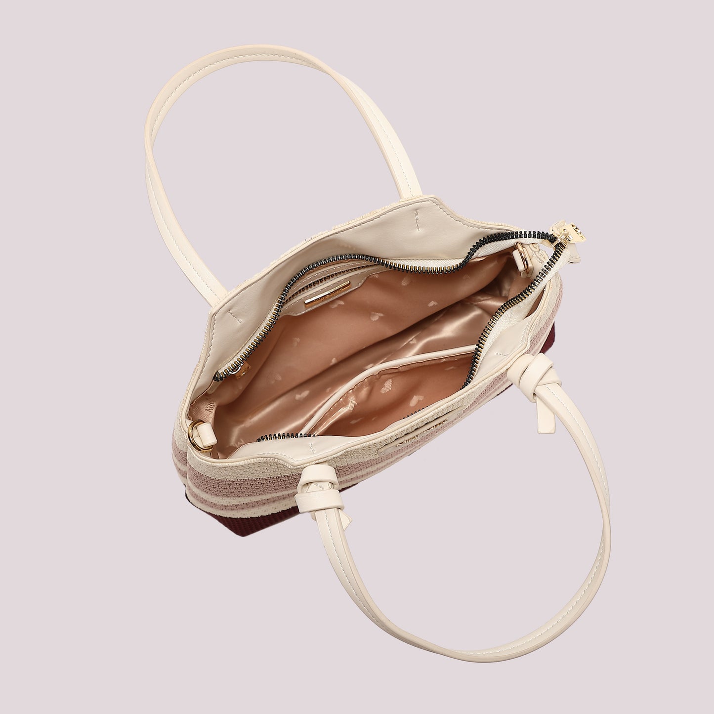 BORSA A MANO IN MAGLIA A RIGHE