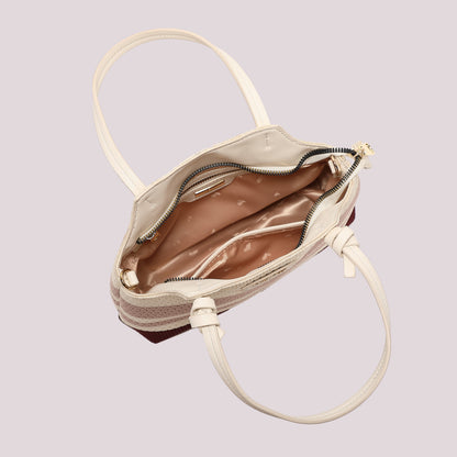 BORSA A MANO IN MAGLIA A RIGHE