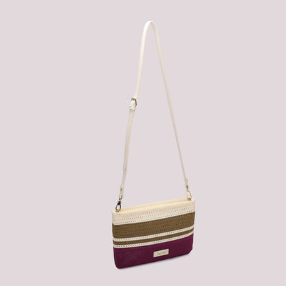 BORSA A BUSTA IN MAGLIA A RIGHE