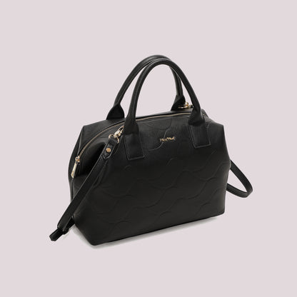 BORSA A BAULETTO CON MOTIVO AD ONDA