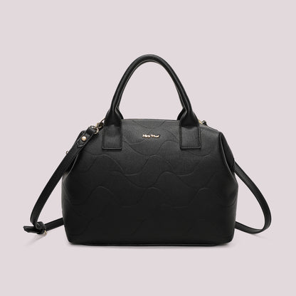 BORSA A BAULETTO CON MOTIVO AD ONDA