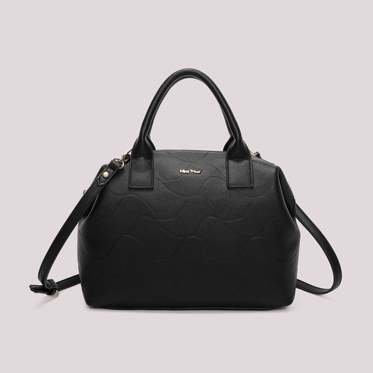 BORSA A BAULETTO CON MOTIVO AD ONDA