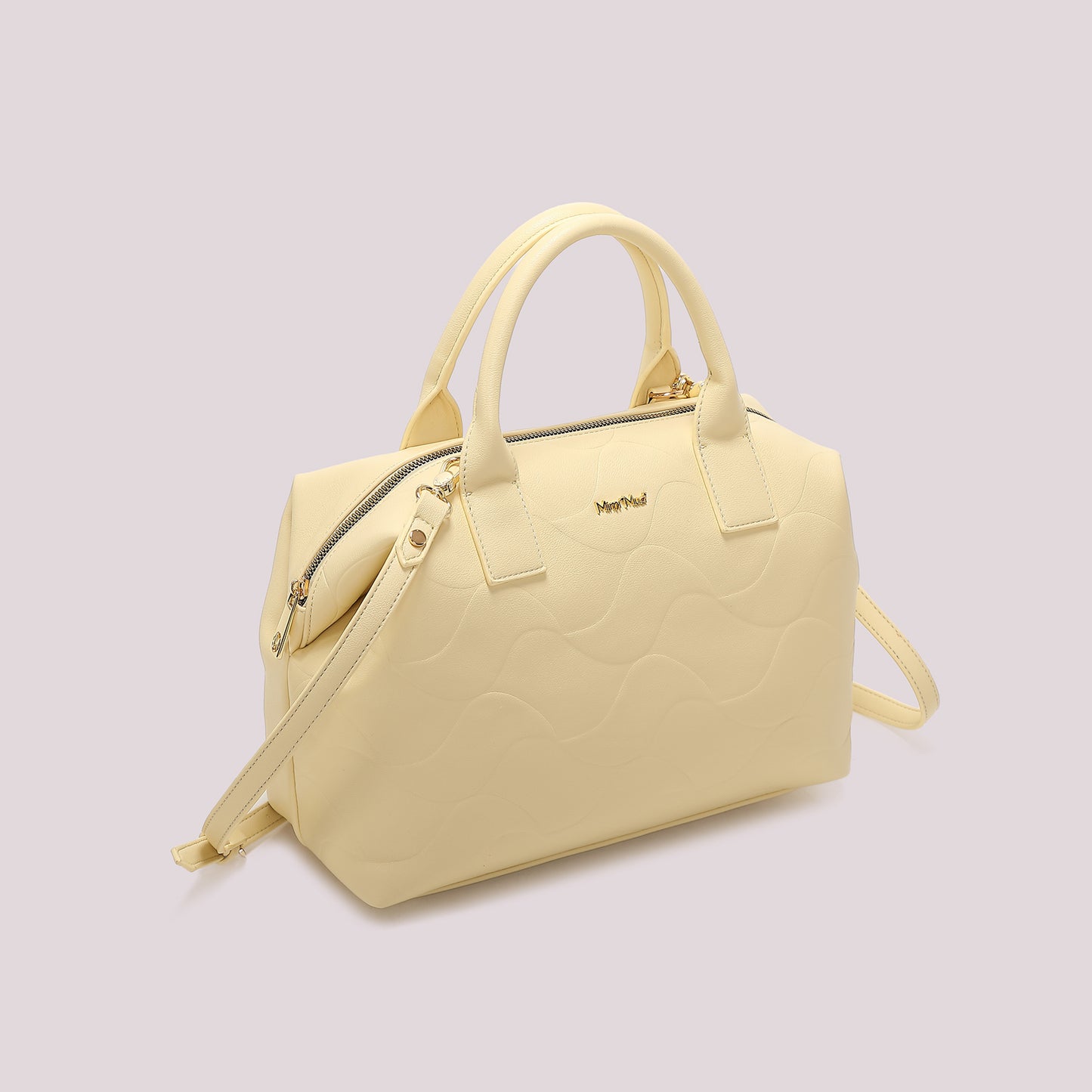 BORSA A BAULETTO CON MOTIVO AD ONDA