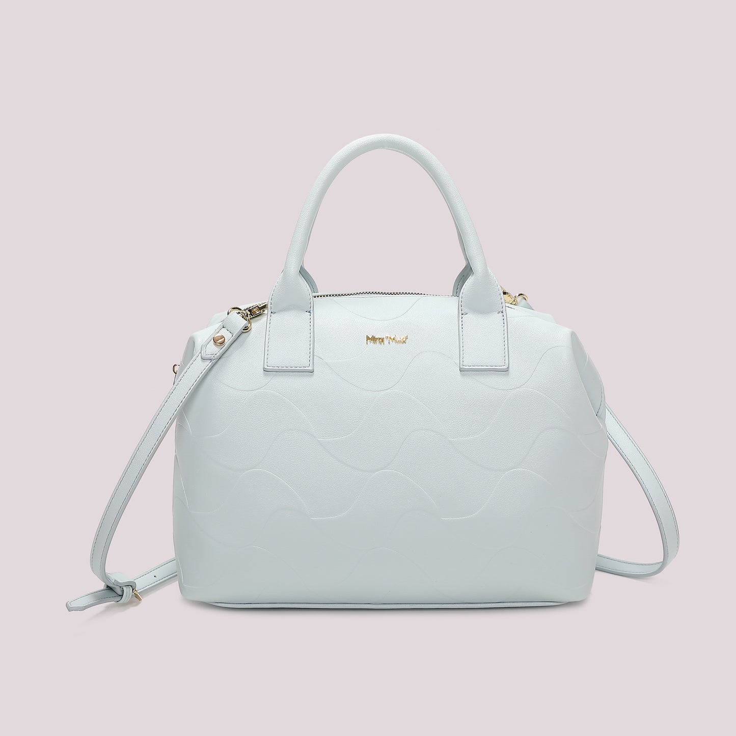 BORSA A BAULETTO CON MOTIVO AD ONDA