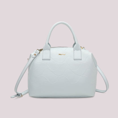 BORSA A BAULETTO CON MOTIVO AD ONDA