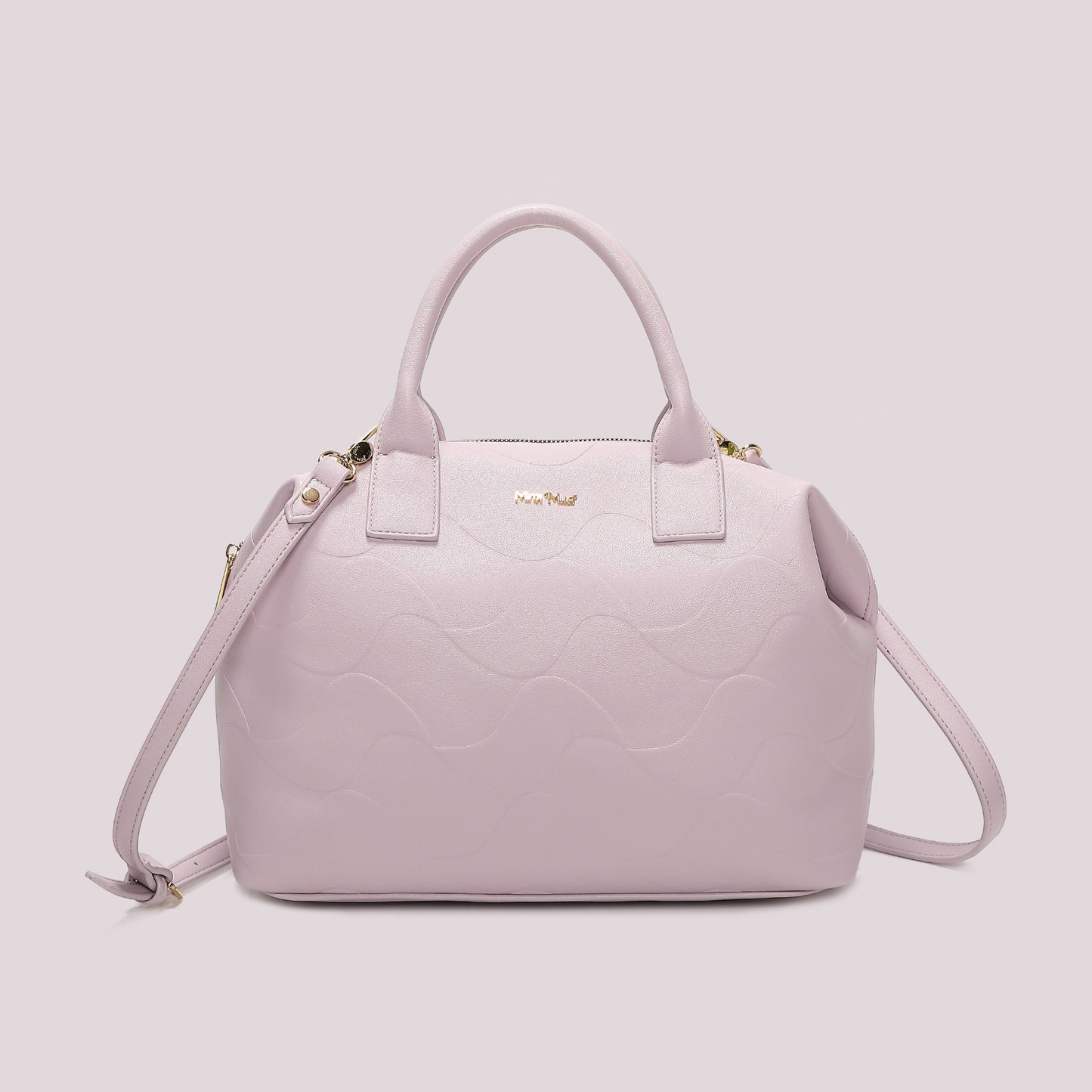 BORSA A BAULETTO CON MOTIVO AD ONDA