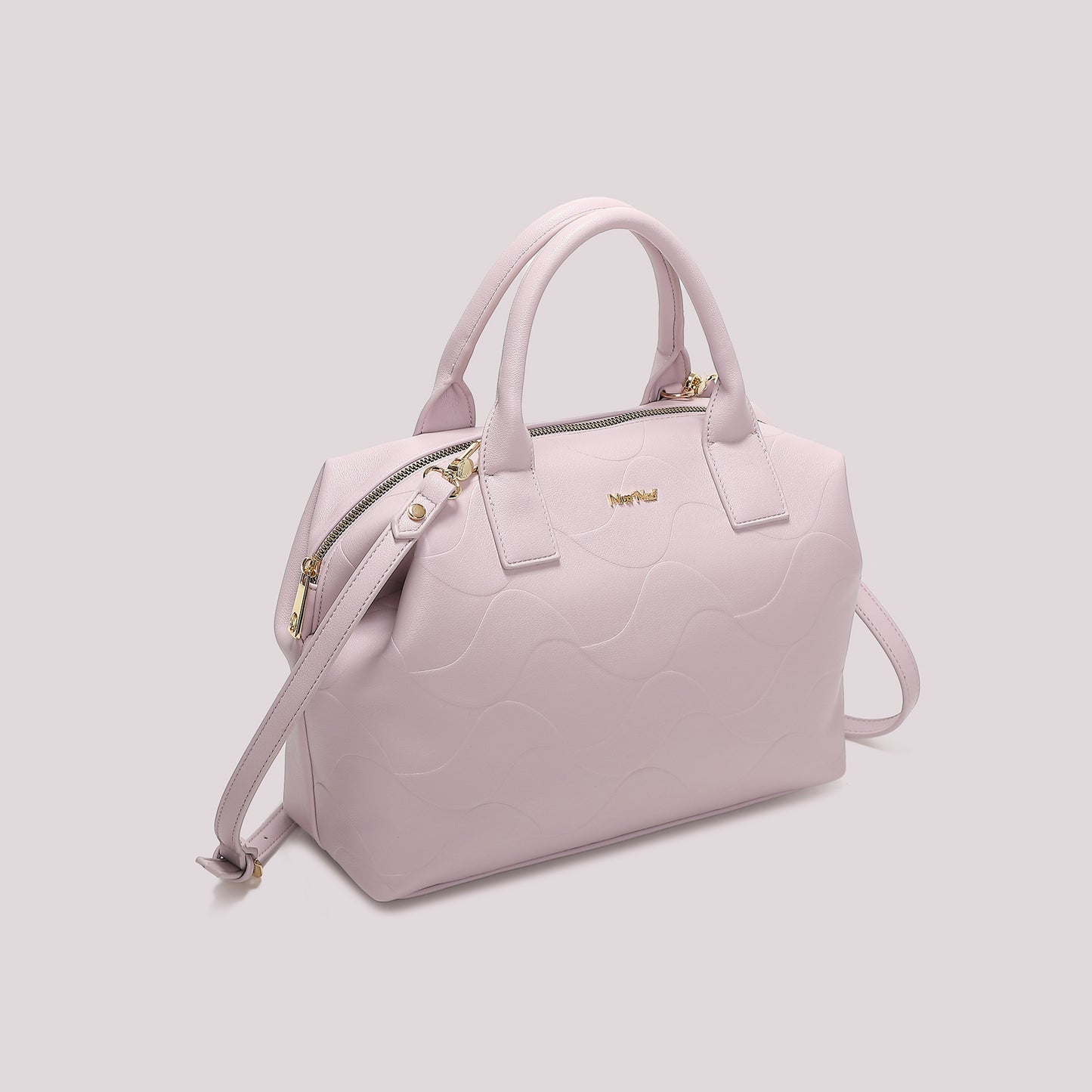 BORSA A BAULETTO CON MOTIVO AD ONDA