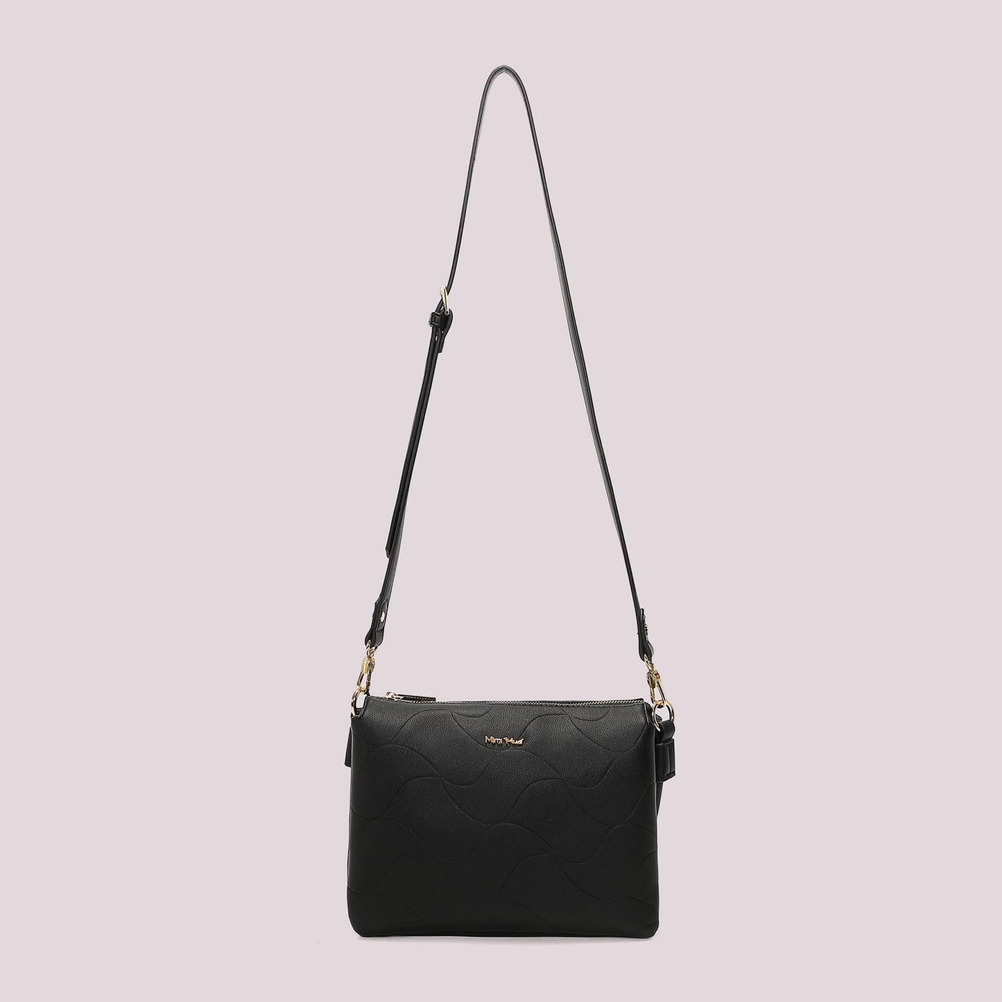 BORSA A TRACOLLA CON MOTIVO AD ONDA