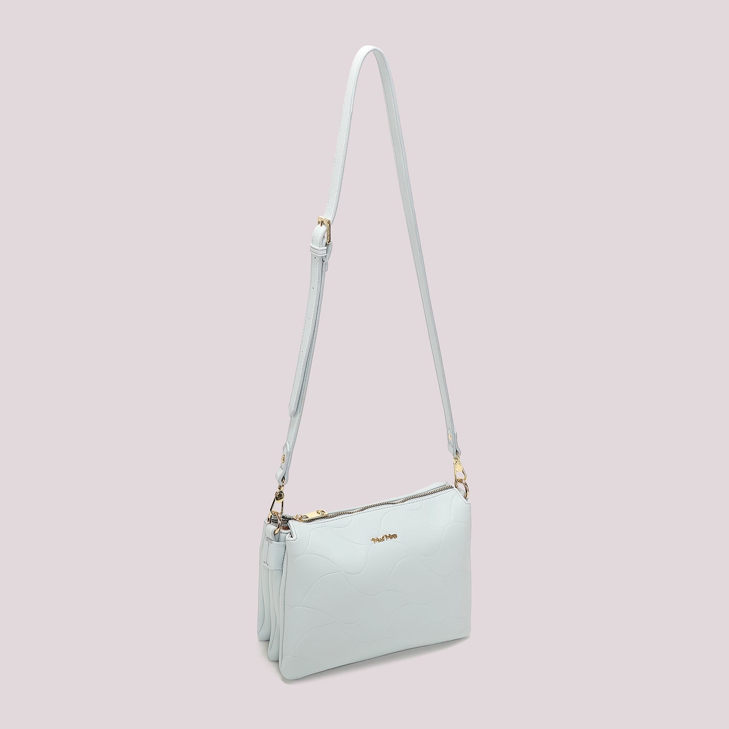 BORSA A TRACOLLA CON MOTIVO AD ONDA