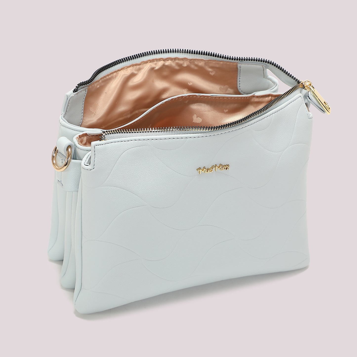 BORSA A TRACOLLA CON MOTIVO AD ONDA