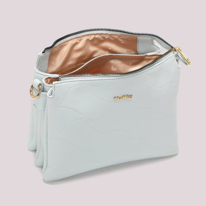 BORSA A TRACOLLA CON MOTIVO AD ONDA