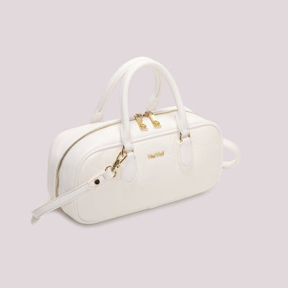 BORSA BAGUETTE CON MOTIVO AD ONDA