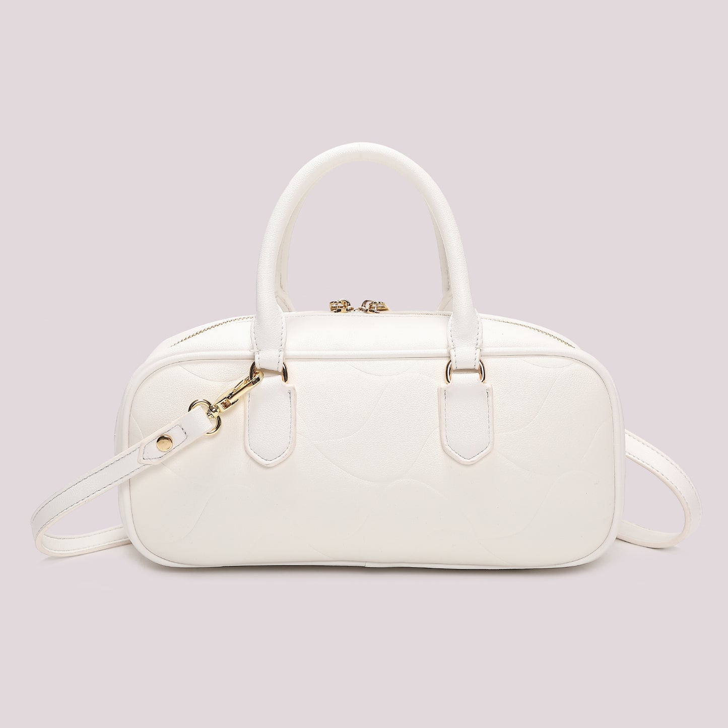 BORSA BAGUETTE CON MOTIVO AD ONDA