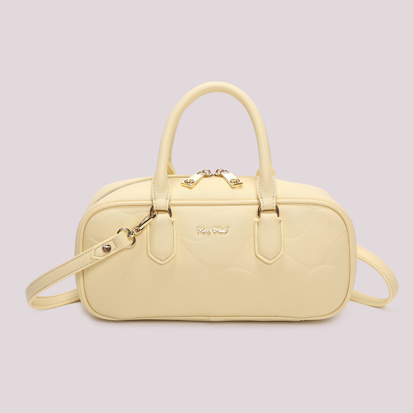 BORSA BAGUETTE CON MOTIVO AD ONDA