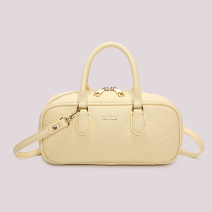 BORSA BAGUETTE CON MOTIVO AD ONDA