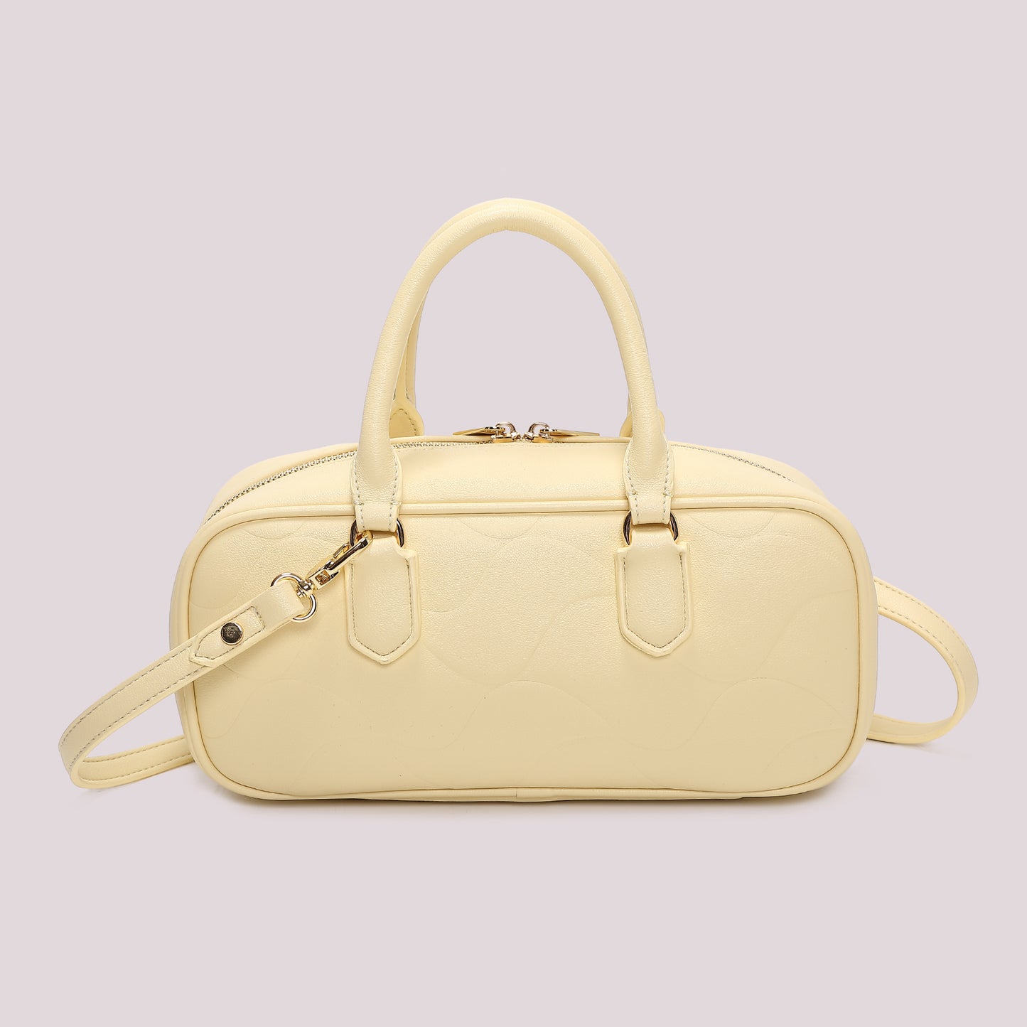 BORSA BAGUETTE CON MOTIVO AD ONDA