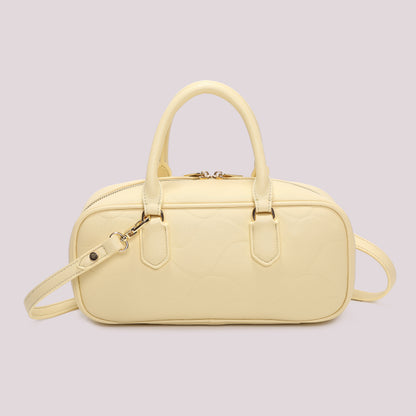 BORSA BAGUETTE CON MOTIVO AD ONDA