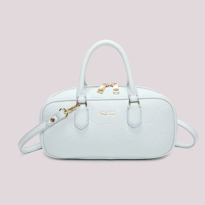 BORSA BAGUETTE CON MOTIVO AD ONDA