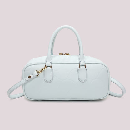 BORSA BAGUETTE CON MOTIVO AD ONDA