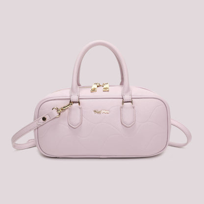 BORSA BAGUETTE CON MOTIVO AD ONDA