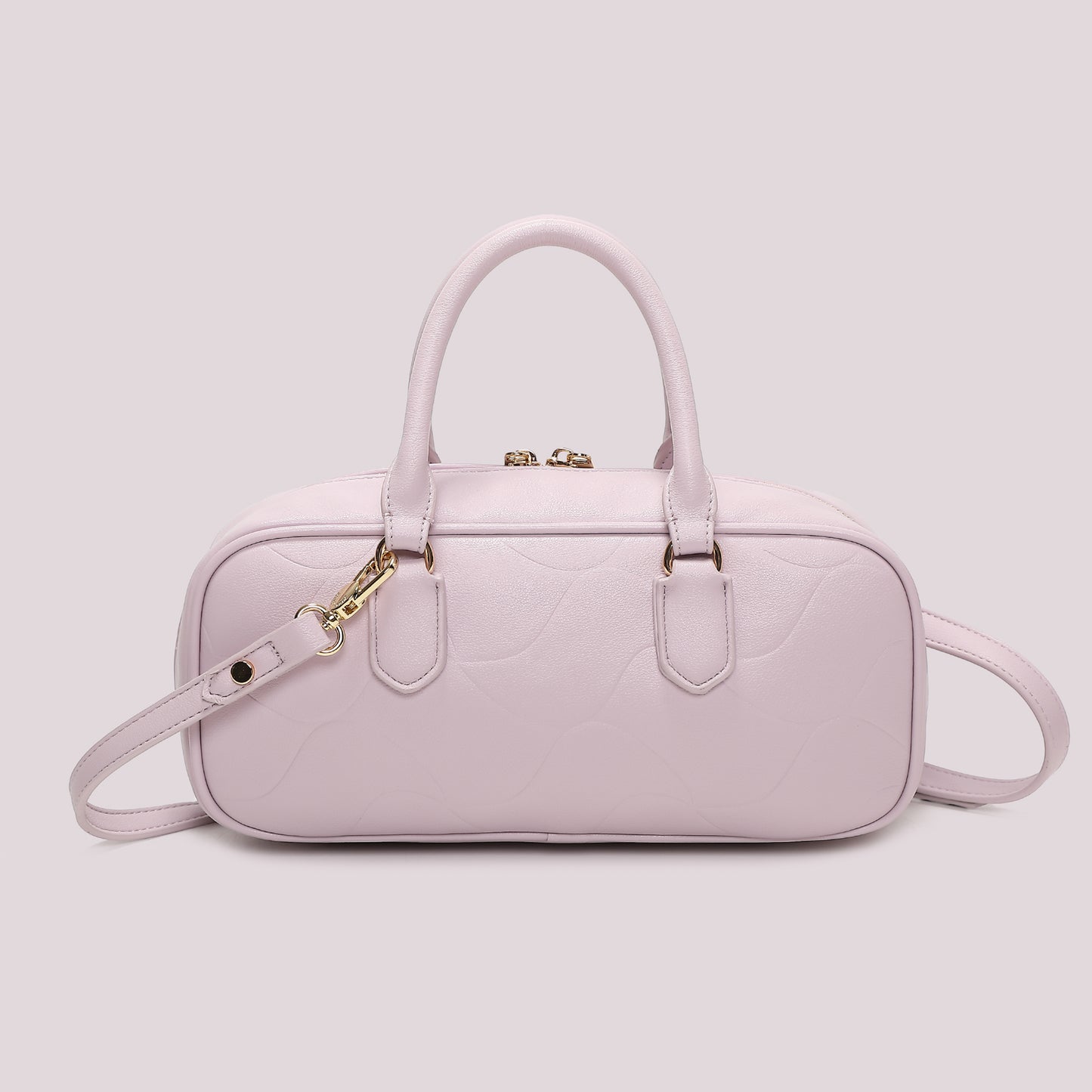 BORSA BAGUETTE CON MOTIVO AD ONDA