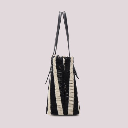 BORSA A SPALLA IN RETE A RIGHE