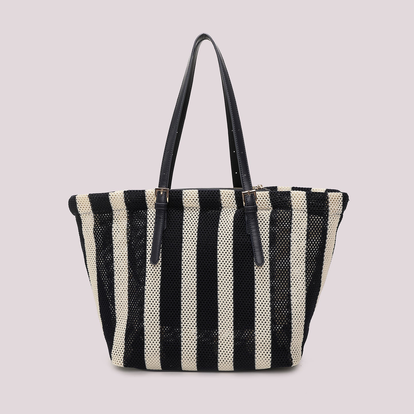 BORSA A SPALLA IN RETE A RIGHE