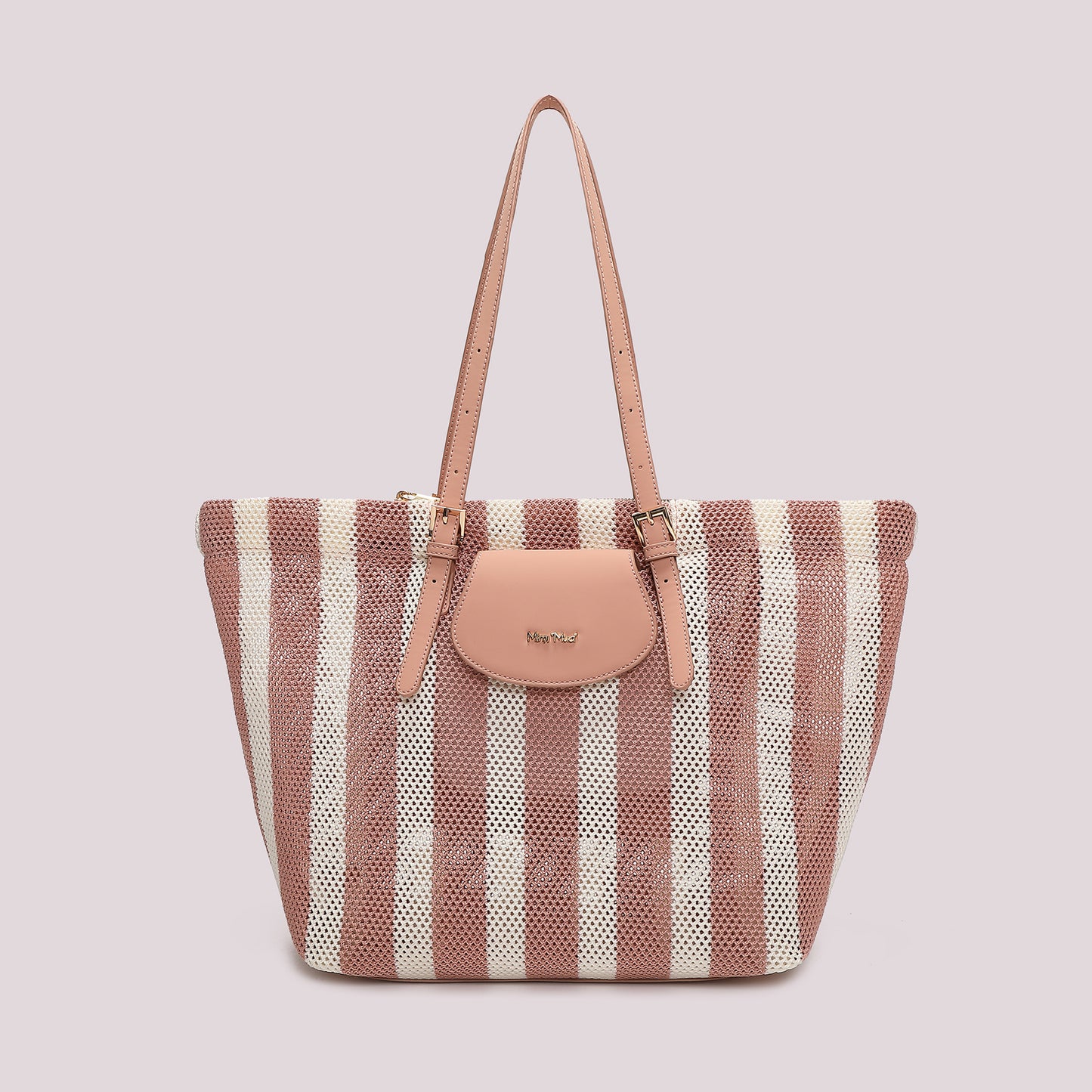 BORSA A SPALLA IN RETE A RIGHE