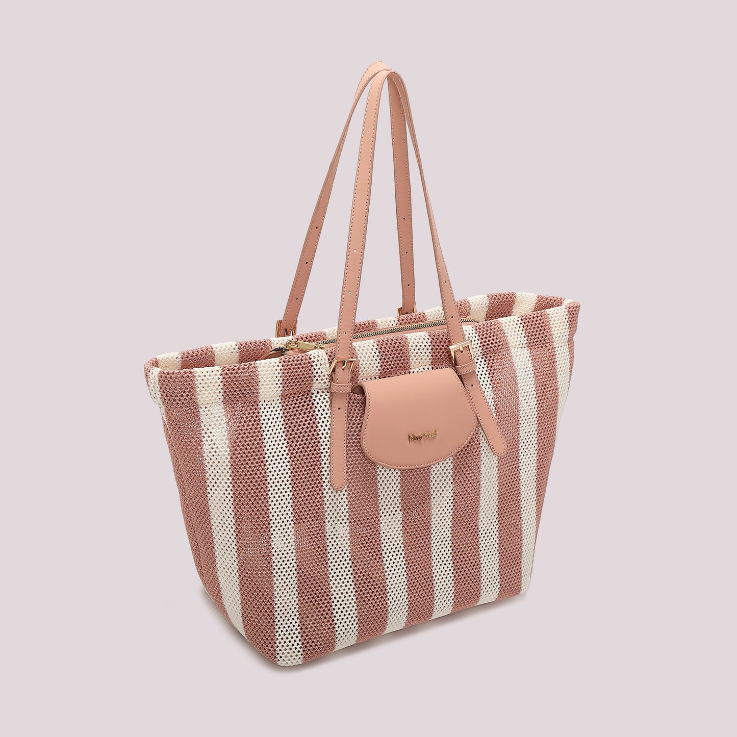 BORSA A SPALLA IN RETE A RIGHE