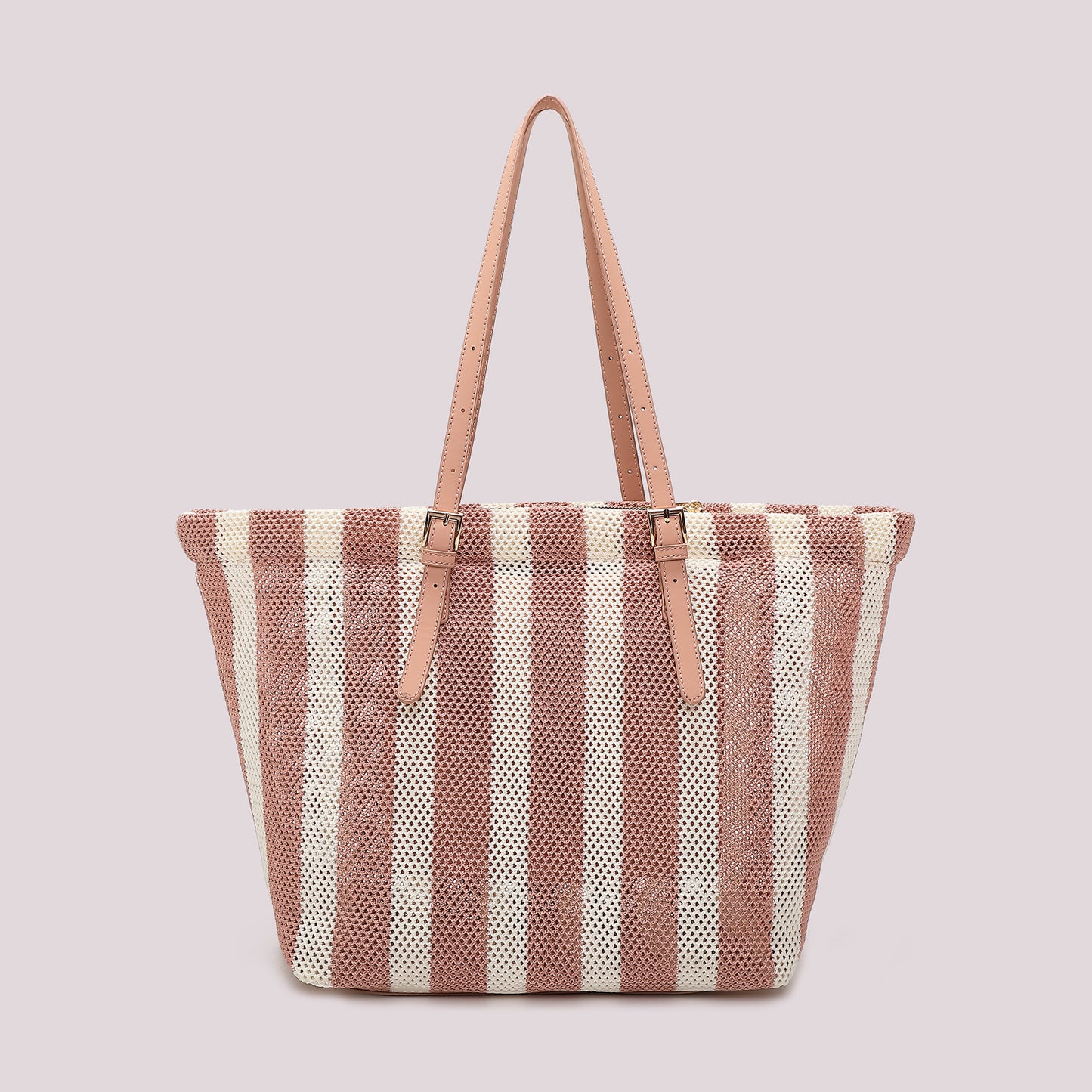 BORSA A SPALLA IN RETE A RIGHE
