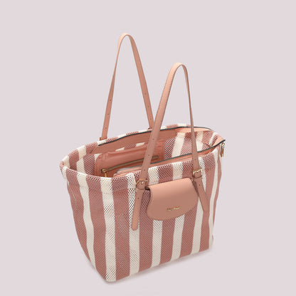 BORSA A SPALLA IN RETE A RIGHE